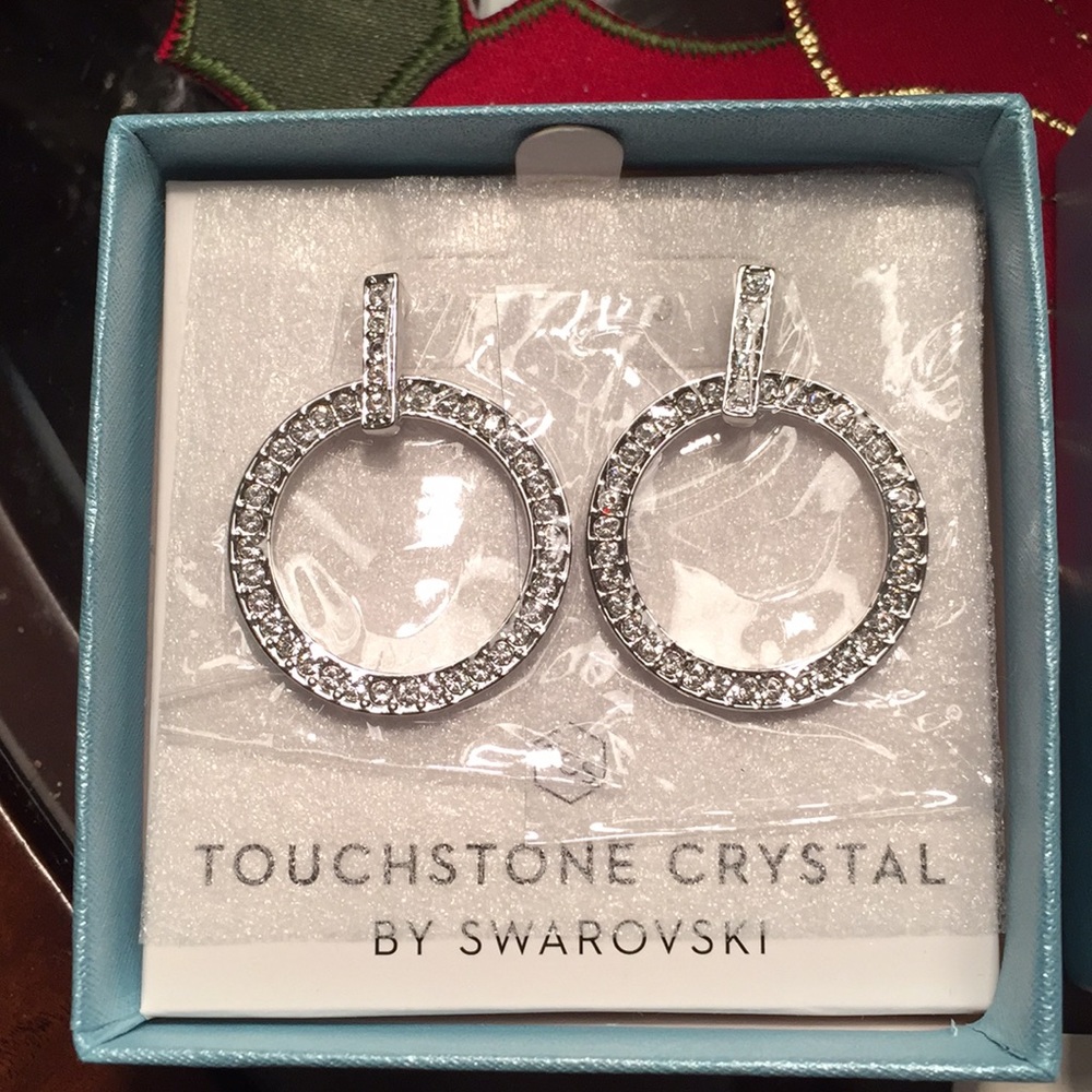 Touchstone crystal by Swarovski earrings NWT🌷🌸